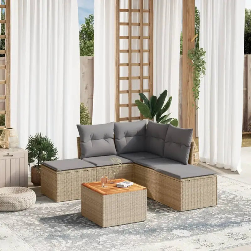 Tuinset in gemengd beige met waterdichte tas voor buitenplezier - Tuinsets