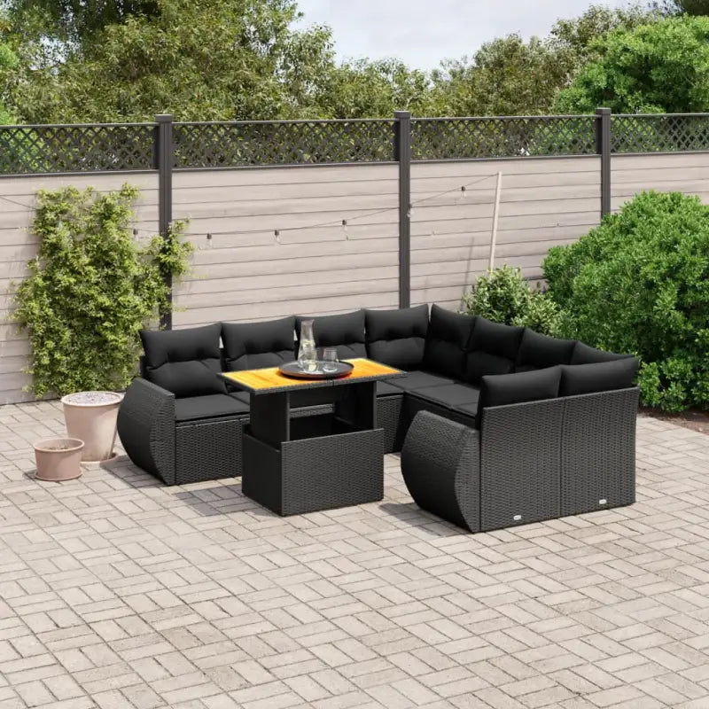 Tuinset in grijs materiaal met gepoedercoat staal afmetingen stevig en stijlvol - Zwart / zonder opbergruimte - Tuinsets