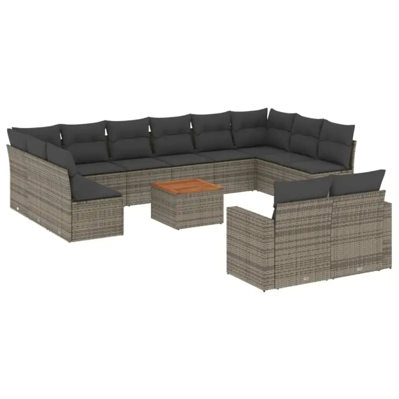 Tuinset in grijs materiaal met gepoedercoat staal afmetingen - Tuinsets