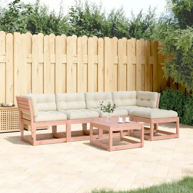 Tuinset in wit massief grenenhout voor buitenplezier - Natuurlijk douglashout - Tuinsets