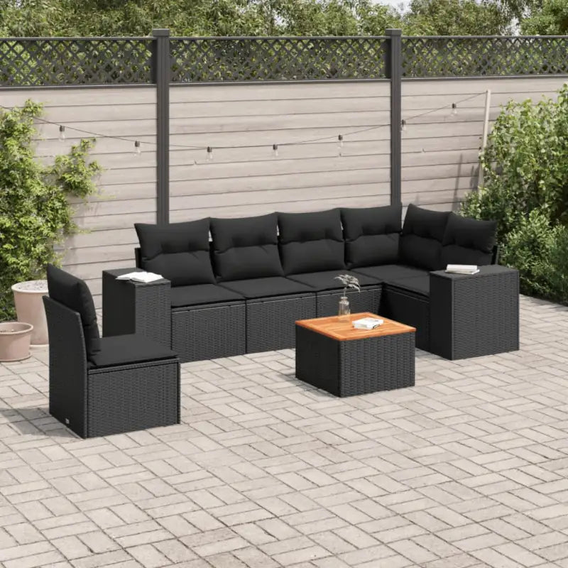 Tuinset in zwart materiaal en gepoedercoat staal voor comfortabele buitenruimte - Tuinsets