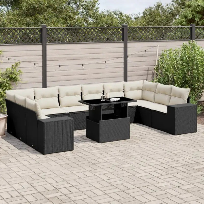 Tuinset in zwart materiaal met gepoedercoat staal en afmetingen - Tuinsets
