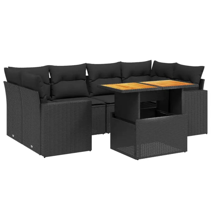 Tuinset in zwart materiaal met gepoedercoat staal en ideale afmetingen - Tuinsets