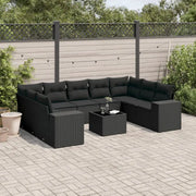 Tuinset in zwart materiaal met gepoedercoat staal en perfecte afmetingen - Tuinsets