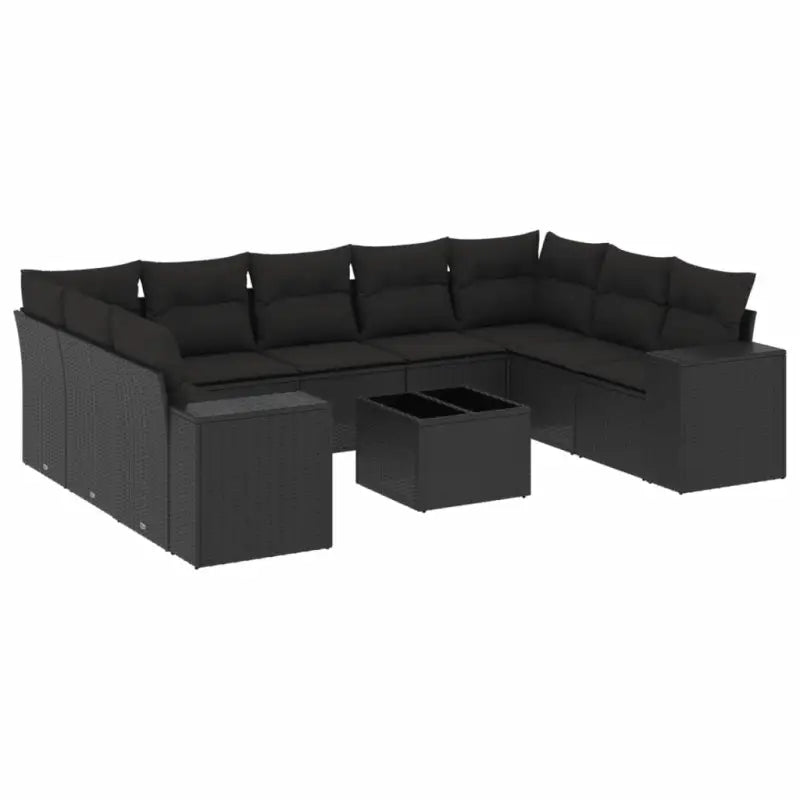 Tuinset in zwart materiaal met gepoedercoat staal en perfecte afmetingen - Tuinsets