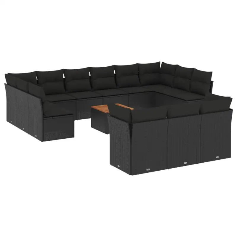 Tuinset in zwart materiaal met gepoedercoat staal en perfecte afmetingen - Tuinsets