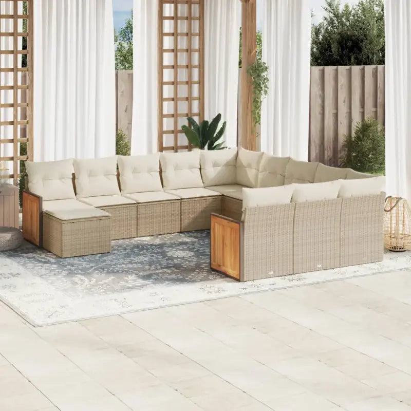 Tuinset met beige materiaal en gepoedercoat staal afmetingen - beige en crèmekleurig / Zonder tafel - Tuinsets