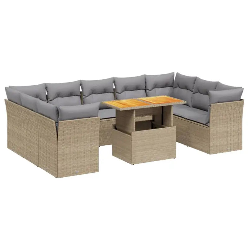Tuinset met beige materiaal en gepoedercoat staal afmetingen - Tuinsets