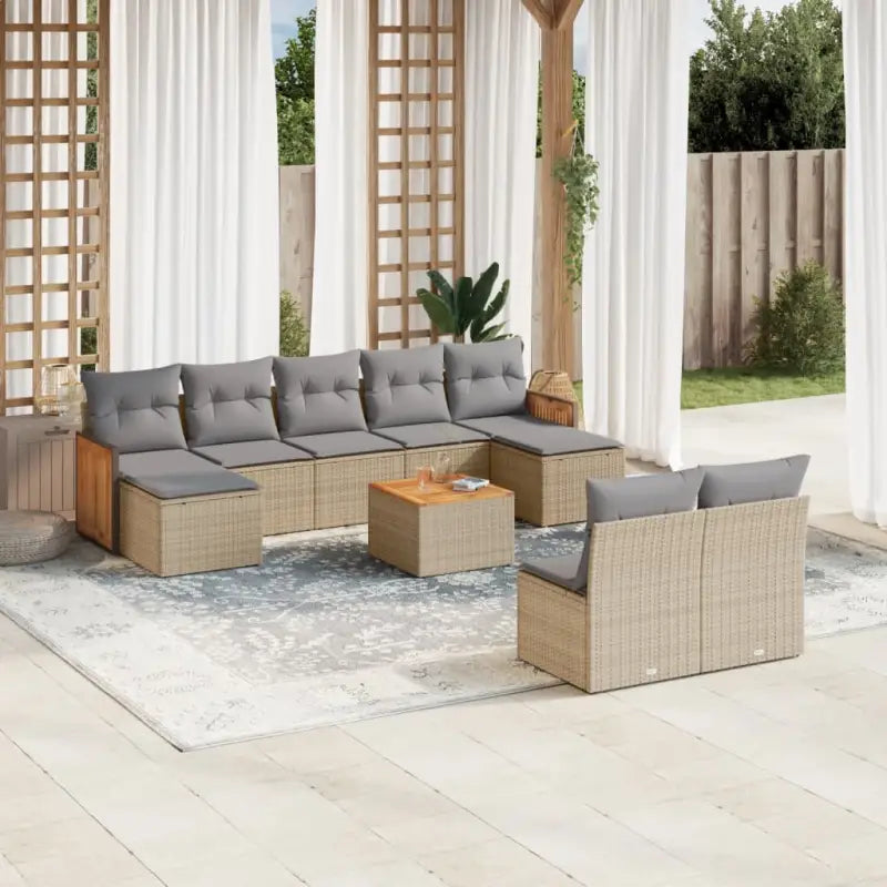 Tuinset met beige materiaal en gepoedercoat staal afmetingen - Tuinsets