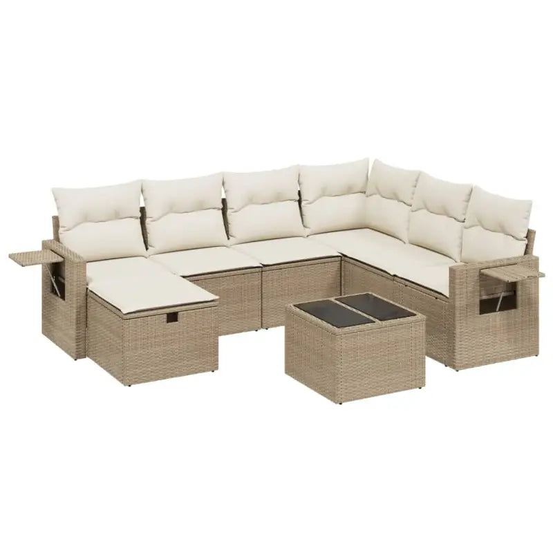 Tuinset met beige materiaal en gepoedercoat staal afmetingen - Tuinsets