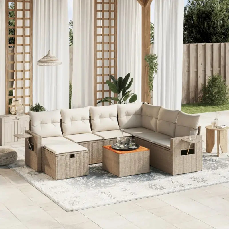 Tuinset met beige materiaal en gepoedercoat staal afmetingen - Tuinsets