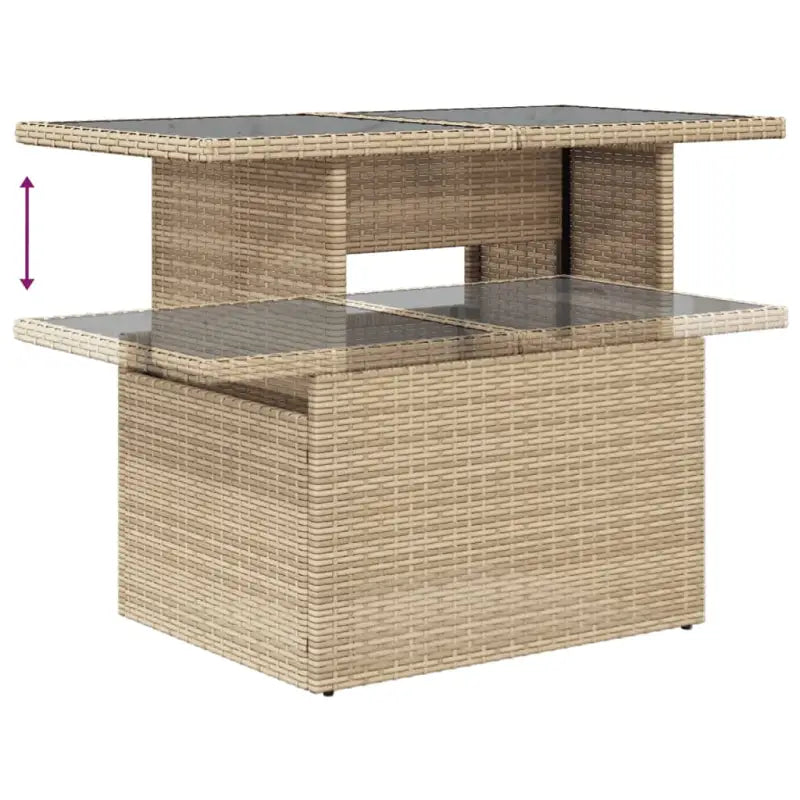 Tuinset met beige materiaal en gepoedercoat staal afmetingen - Tuinsets