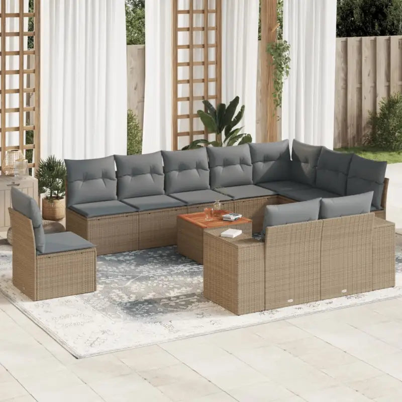 Tuinset met beige materiaal en gepoedercoat staal afmetingen - Tuinsets