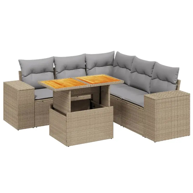 Tuinset met beige materiaal en gepoedercoat staal afmetingen - Tuinsets