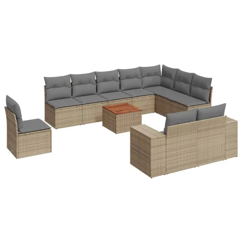 Tuinset met beige materiaal en gepoedercoat staal afmetingen - Tuinsets