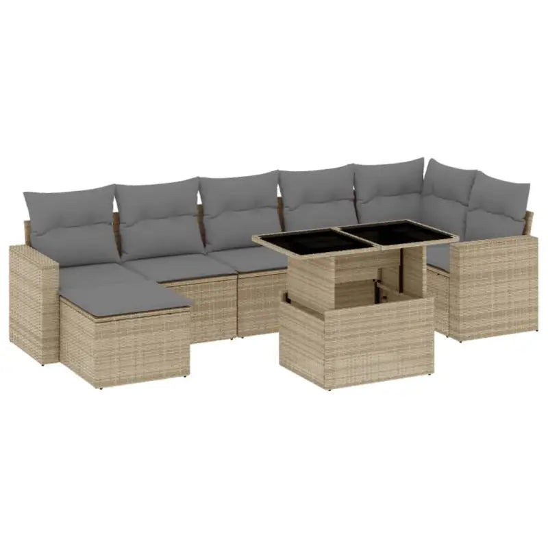 Tuinset met beige materiaal en gepoedercoat staal afmetingen - Tuinsets