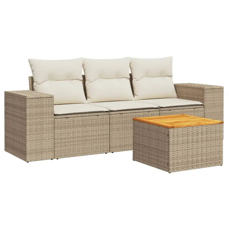 Tuinset met beige materiaal en gepoedercoat staal afmetingen - Tuinsets