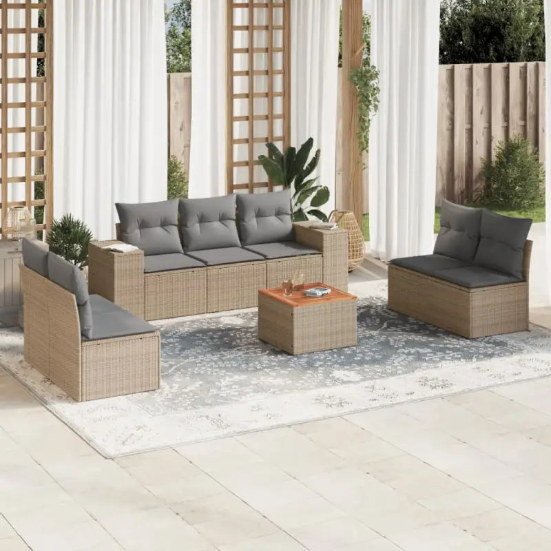 Tuinset met beige materiaal en gepoedercoat staal voor buiten genieten - Tuinsets