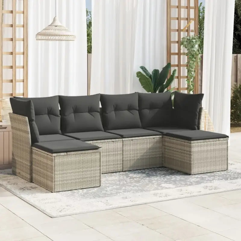 Tuinset met beige materiaal en gepoedercoat staal voor buitengebruik - Lichtgrijs / Met tafel - Tuinsets
