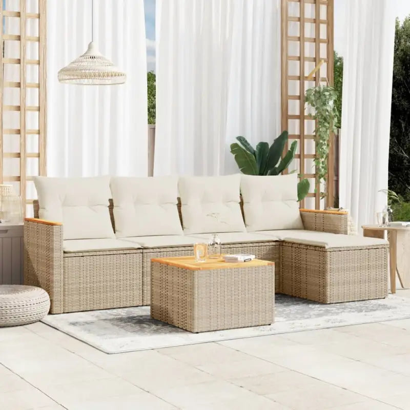 Tuinset met beige materiaal en gepoedercoat staal voor buitengebruik - Tuinsets
