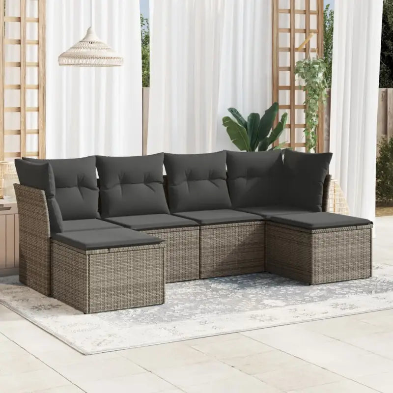 Tuinset met beige materiaal en gepoedercoat staal voor buitengebruik - Grijs / Met tafel - Tuinsets