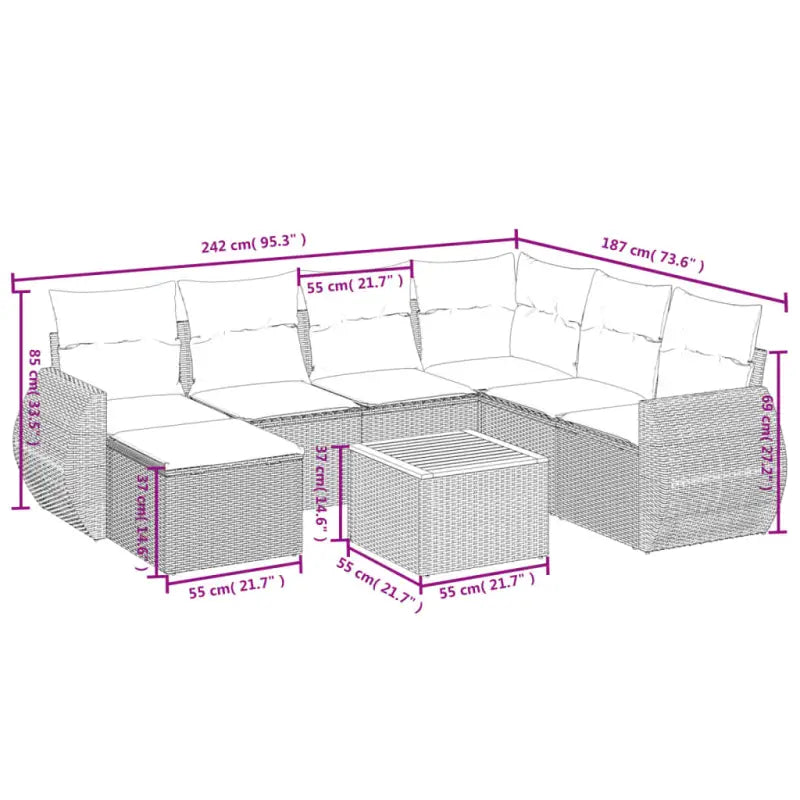 Tuinset met beige materiaal en gepoedercoat staal voor buitenplezier - Tuinsets