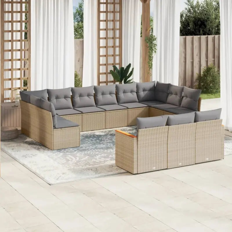 Tuinset met beige materiaal en gepoedercoat staal voor comfortabel buiten genieten - Gemengd beige / Zonder tafel