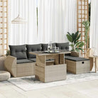 Tuinset met beige materiaal en gepoedercoat staal voor comfortabel buiten genieten - Lichtgrijs / met opbergruimte