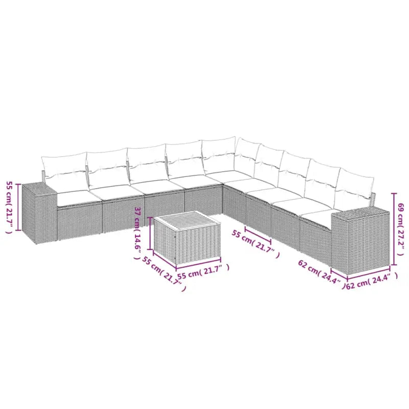 Tuinset met beige materiaal en gepoedercoaten staal voor buitenplezier - Tuinsets