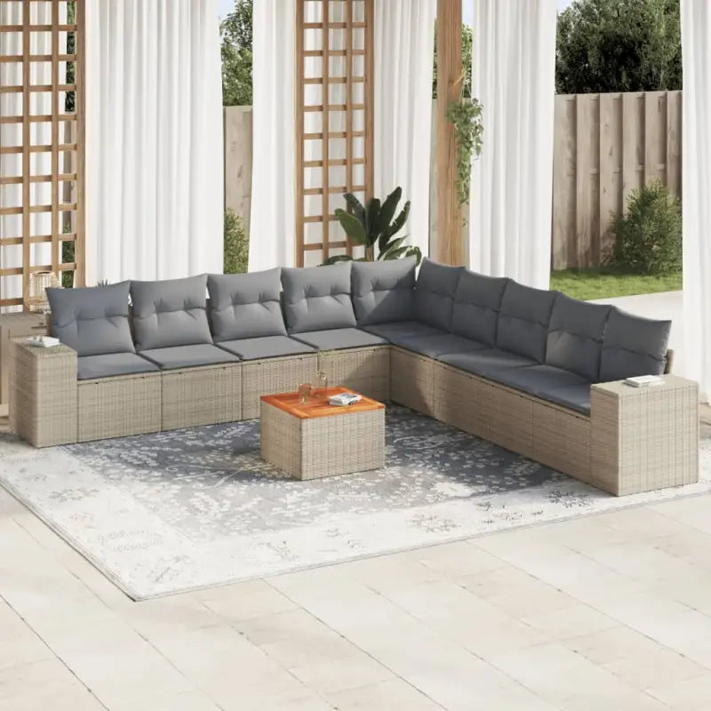 Tuinset met beige materiaal en gepoedercoaten staal voor buitenplezier - Tuinsets