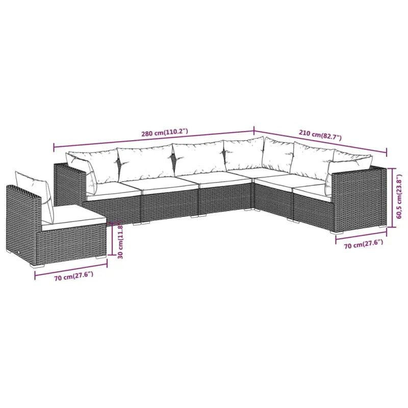 Tuinset met comfortabele zitkussens en optimale diepte zitting - Tuinsets