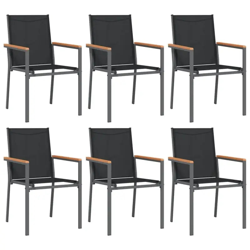 Tuinset met gehoard glas en zwart gepoedercoat staal voor zomerdagen - Tuinsets
