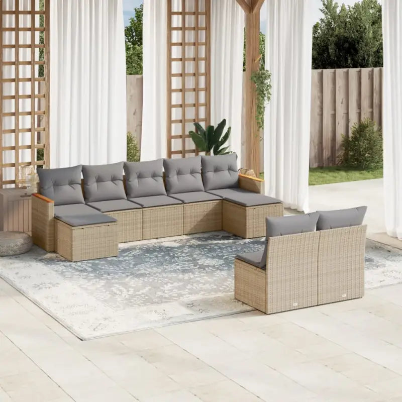 Tuinset met gemengd beige materiaal voor comfortabele buitenmomenten - Gemengd beige / Zonder tafel - Tuinsets