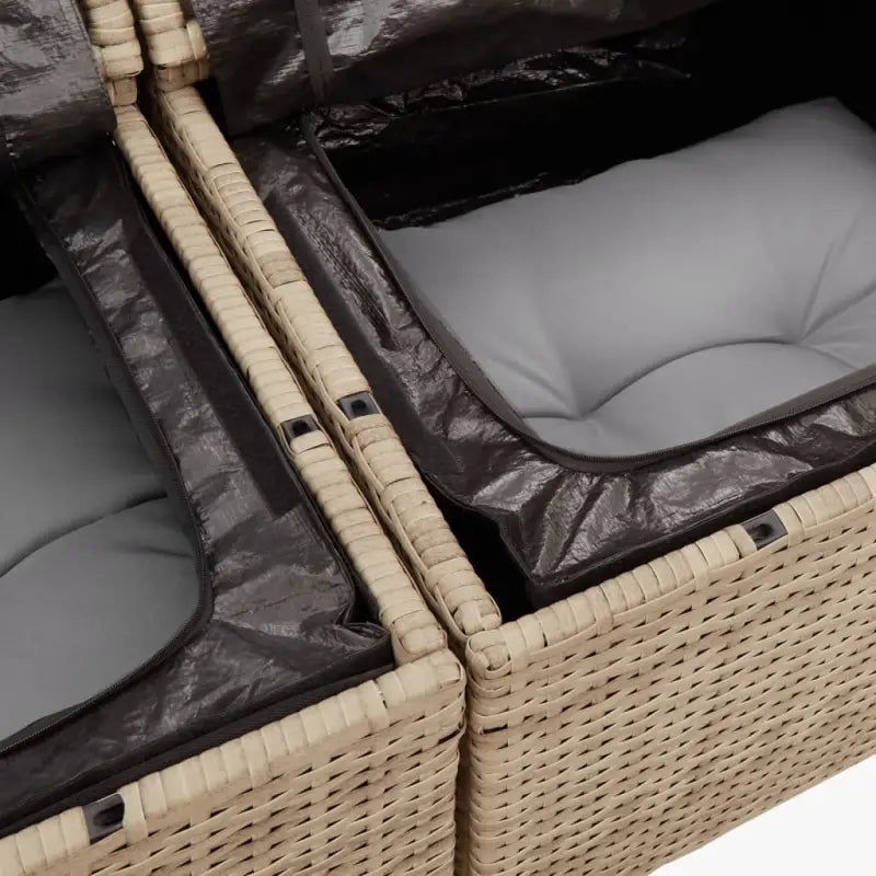 Tuinset met gemengd beige materiaal voor gezellige buitenmomenten - Tuinsets