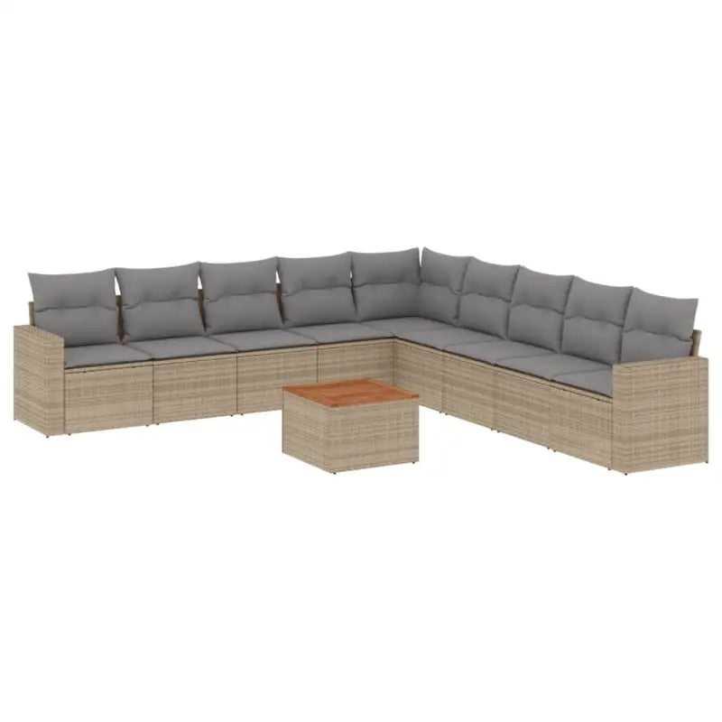 Tuinset met gemengd beige materiaal voor gezellige buitenmomenten - Tuinsets