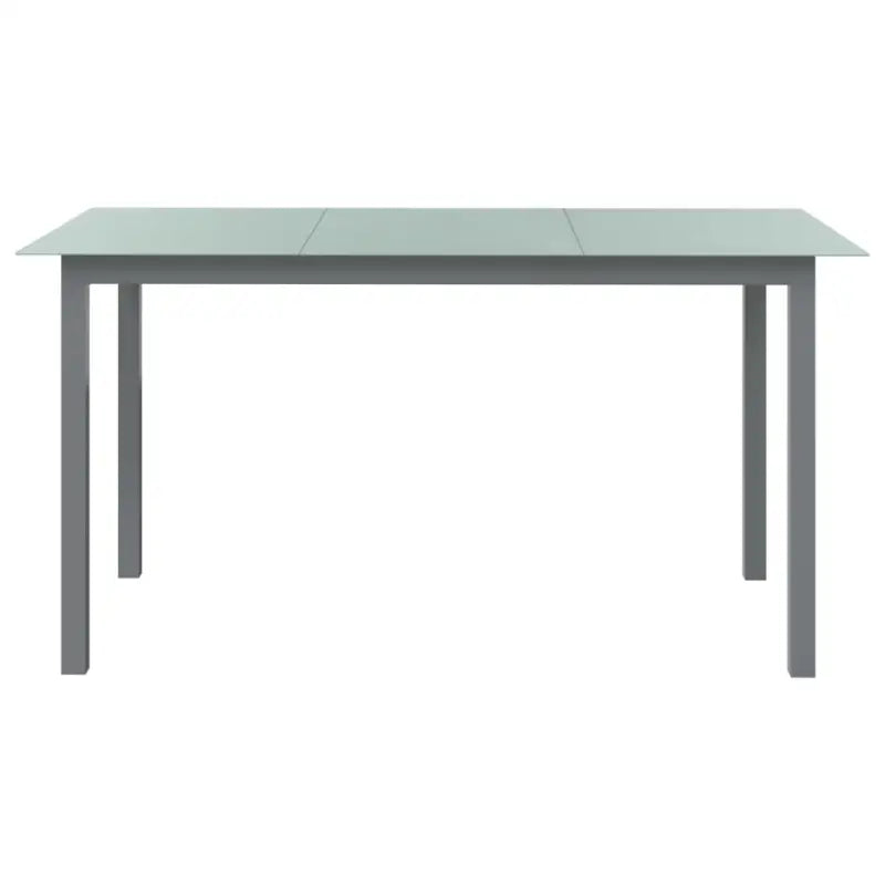 Tuinset met gepoedercoat aluminium frame voor terras en tuin - Zilver / 150 cm tafellengte - Tuinsets