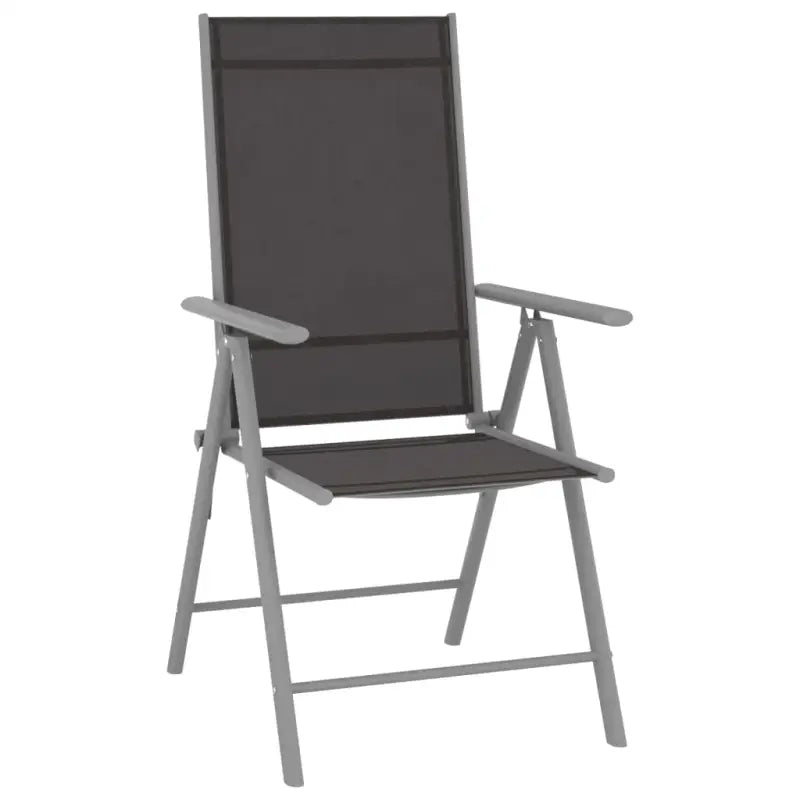 Tuinset met gepoedercoat aluminium frame voor terras en tuin - Zilver / 150 cm tafellengte - Tuinsets