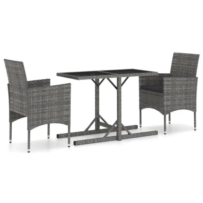 Tuinset met gepoedercoat staal en weerbestendig PE-rattan - Tuinsets