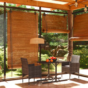 Tuinset met gepoedercoat staal en weerbestendig PE-rattan - Tuinsets