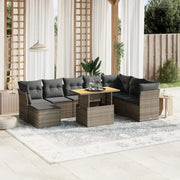 Tuinset met grijs materiaal en gepoedercoat staal Afmetingen - Tuinsets