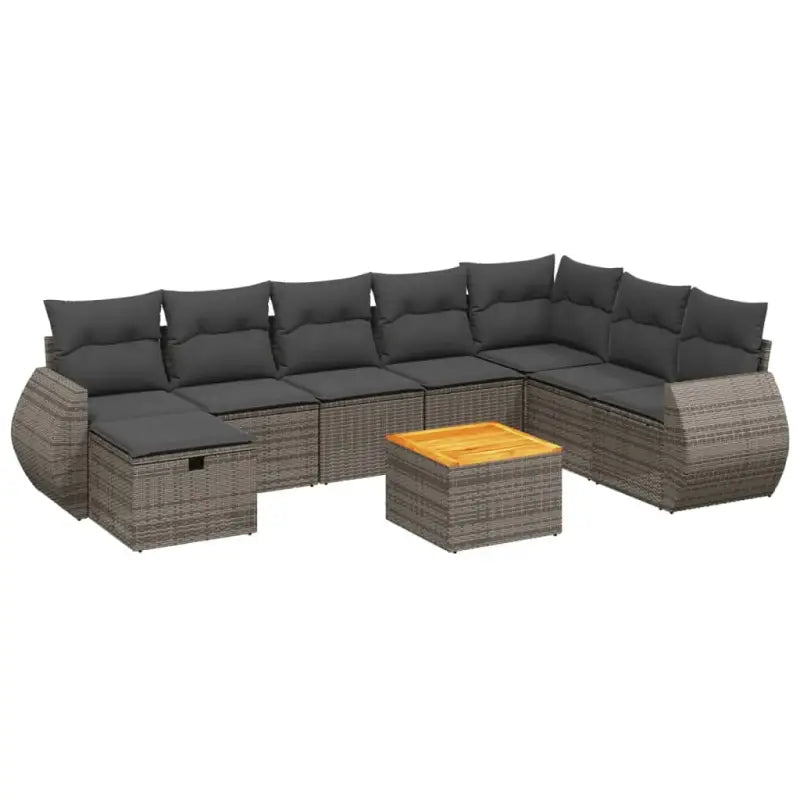 Tuinset met grijs materiaal en gepoedercoat staal voor buiten ontspanning - Tuinsets