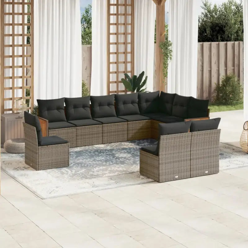 Tuinset met grijs materiaal en gepoedercoat staal voor buitengebruik - Grijs / Zonder tafel - Tuinsets