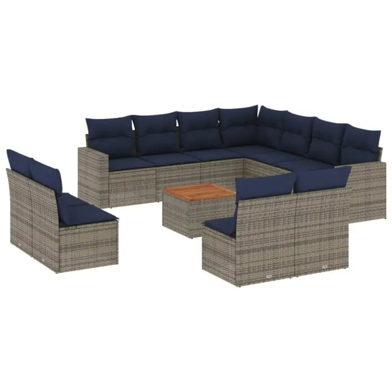 Tuinset met grijs materiaal en gepoedercoat staal voor buitenplezier - Grijs - Tuinsets