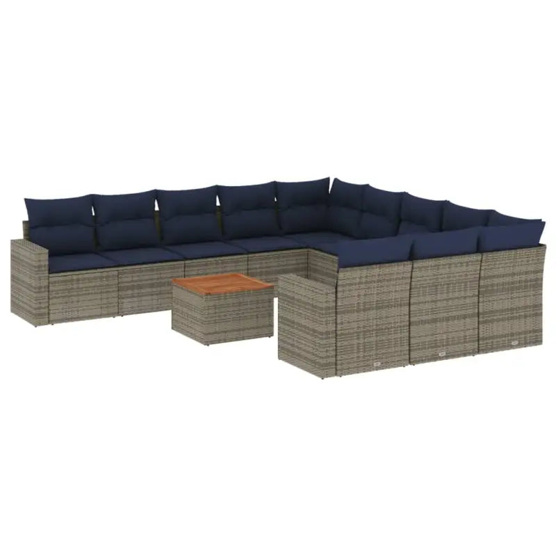 Tuinset met grijs materiaal en gepoedercoat staal voor comfortabel buitenplezier - Grijs - Tuinsets