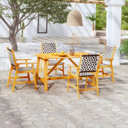 Tuinset met massief acaciahout en poly rattan voor buitenplezier - Tuinsets