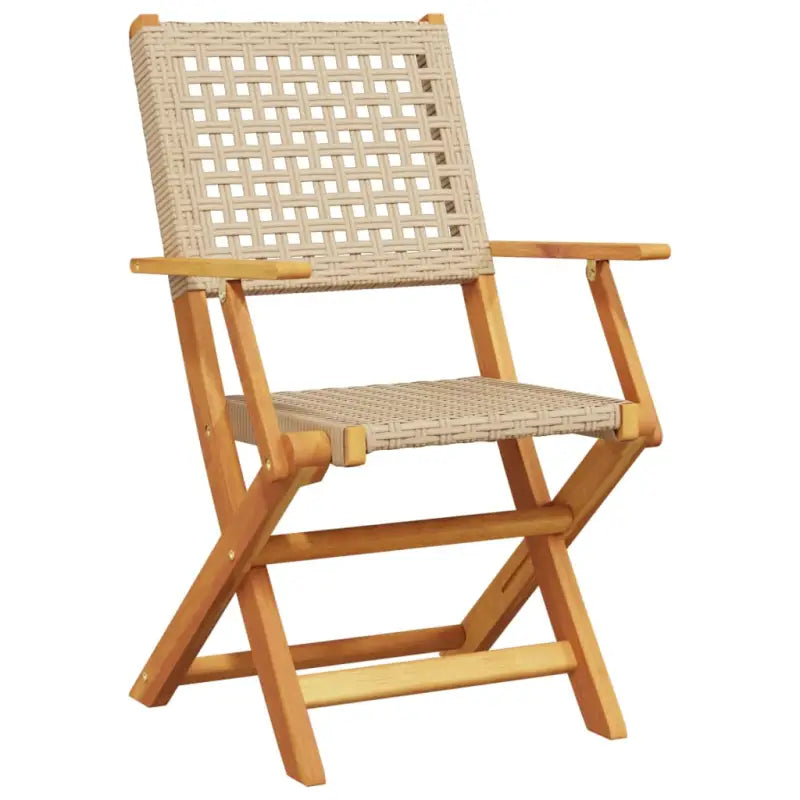 Tuinset met massief acaciahout en poly rattan voor buitenplezier - Tuinsets