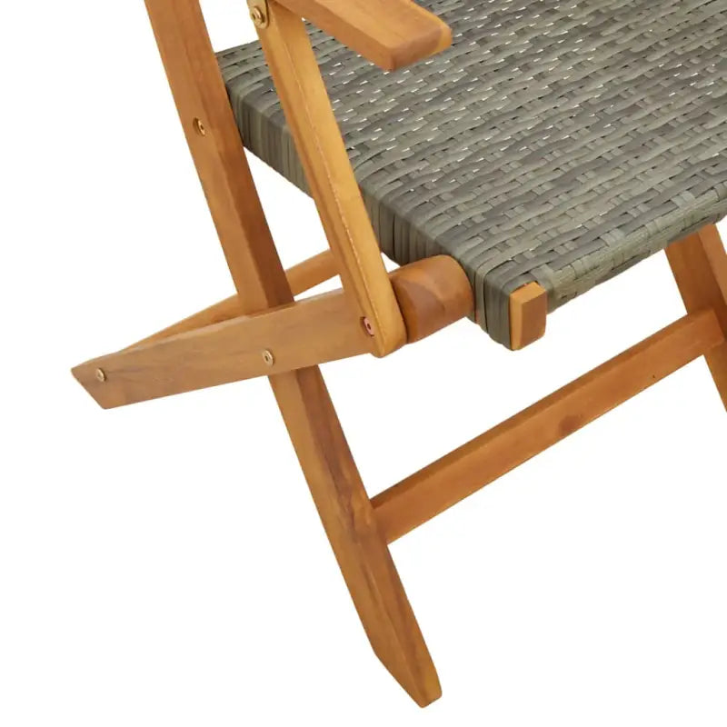 Tuinset met massief acaciahout en poly rattan voor gezellige buitenruimte - Tuinsets