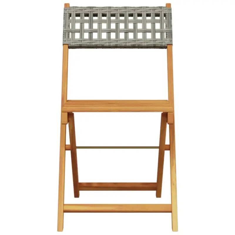 Tuinset met massief acaciahout en poly rattan voor in de tuin - Tuinsets