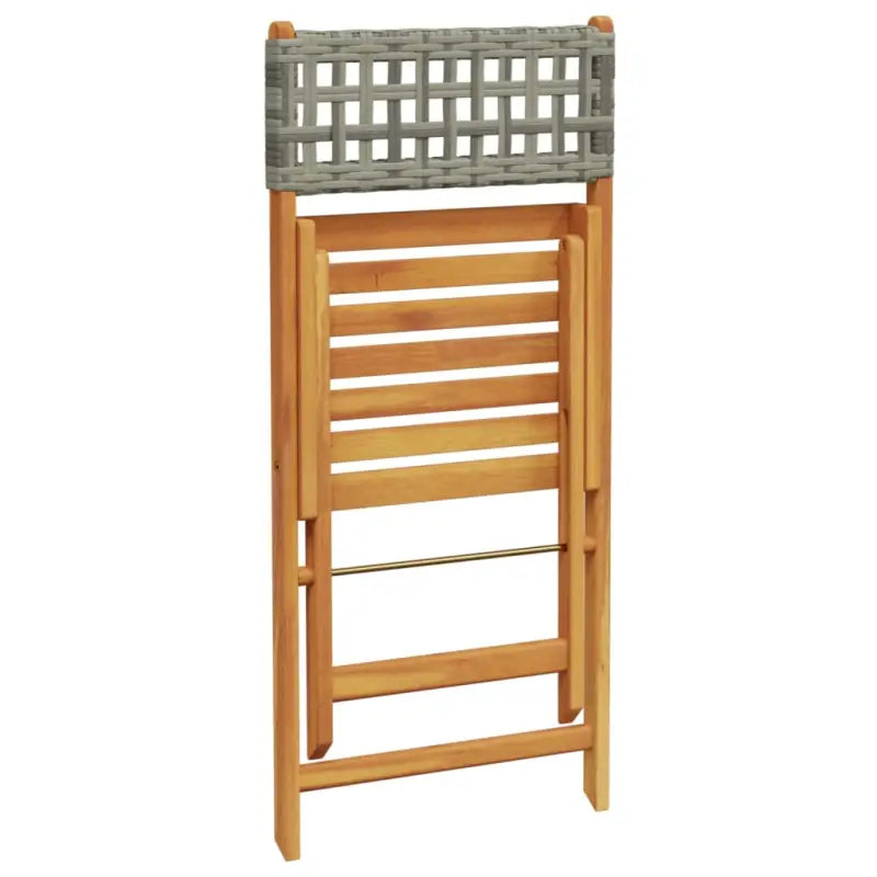 Tuinset met massief acaciahout en poly rattan voor in de tuin - Tuinsets