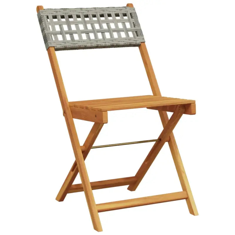 Tuinset met massief acaciahout en poly rattan voor in de tuin - Tuinsets
